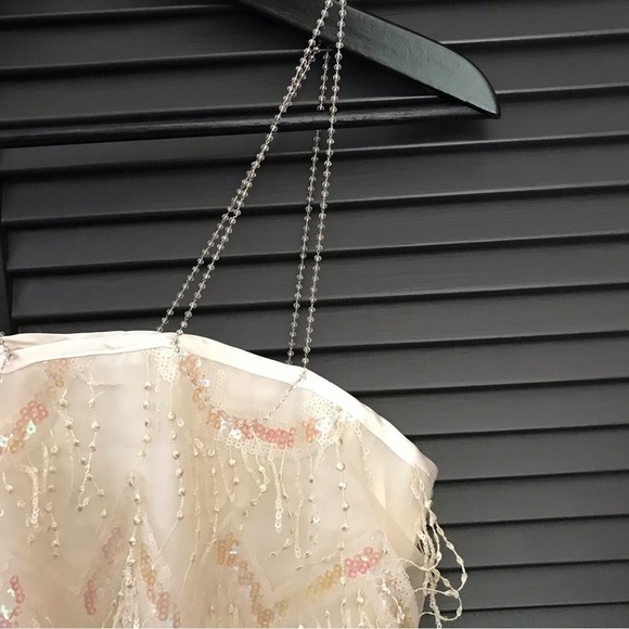 Fairycore Walk in Dark Sequin & Fringe Top, Delicate Feminine and Fun, Size XS/S - Picture 10 of 13